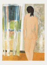 Guy BARDONE - Lithographie originale signée numérotée Contre-jour Nu féminin 85