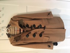 NWT BURBERRY London England Baysbrooke Wool Duffel Coat Camel Hearts Size 2us