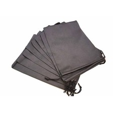 Pochette de sac à chaussures en Nylon avec fermeture à cordon, 8 pièces (noir)