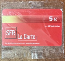 LA RÉUNION SFR RECHARGE GSM 5€ UT CARTE TELECARTE SCHEDA PHONECARD CARTA KARTA