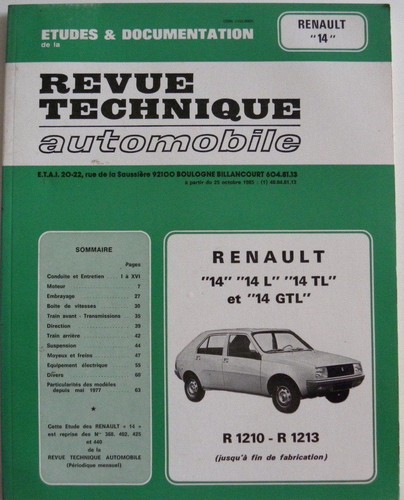 Revue technique automobile rta - revue,