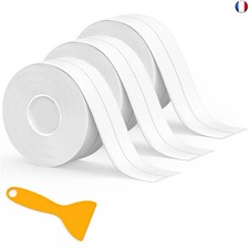 3 Pièces Rouleau Joint Silicone Blanc Salle De Bain, Ruban Adhésif Blanc C