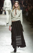 ​ Jupe longue noire broderies beige  Marithé & F Marithé + François Girbaud
