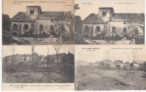 Lot old postcards - 4, war