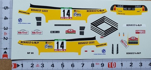 Decals renault 5 - 1/43, turbo