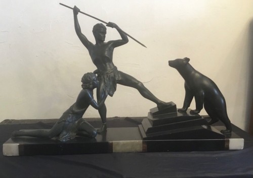 Sculpture art déco couple