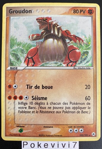 Carte pokemon groudon - carte, 102/101
