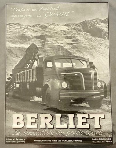 Publicité 1951 camion - -,