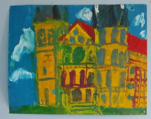 Huile art brut grande - huile,