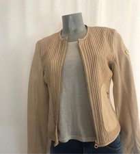 Veste doublée legere cuir souple ajouré beige Gipsy - 38