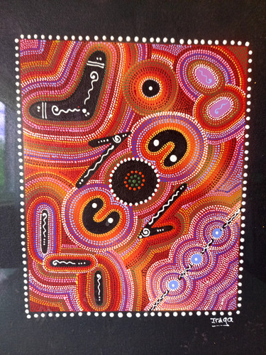Tableau peinture aborigène - tableau,