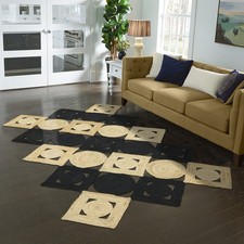 Tapis En Jute Tressé Beige