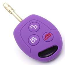 Housse De Clé FF Violet Protection En Silicone Pour Clé De Voiture Télécommande