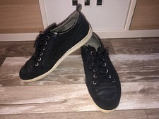 baskets sneakers daim ajouré bleu marine GEOX RESPIRA pointure 41 femme