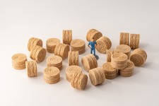 25 bottes de foin rondes H0