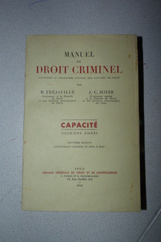 Manuel droit criminel - de,