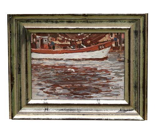 Huile sur bois signée - huile, peter