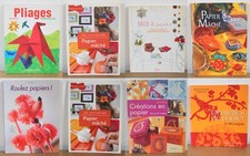 8 livres sur la Création papier, papier mâché, pliage, dentelle de papier...