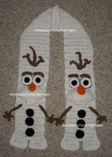 boutique DISNEY CROCHETED FROZEN OLAF SNOWMAN SCARF unique warm GIFT accessory