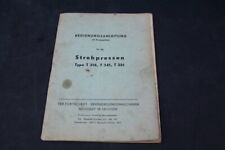 Ancienne Notice D'Utilisation Presse À Foin Type T318 T341 T351