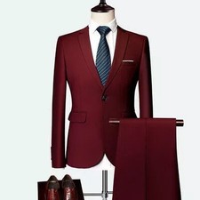 Abito Homme Bordeaux Élégant