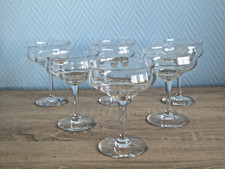 6 coupes a champagne en cristal de baccarat signé du modèle Capri lot2