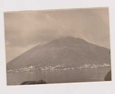 Grande argentique vue du volcan Stromboli Sicile 1935