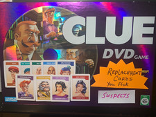 Clue  DVD  Game SUSPECT CARDS