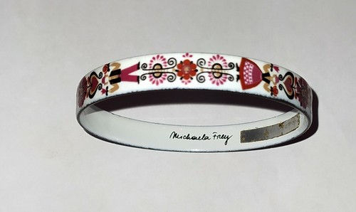 Beau bracelet emaillé signé