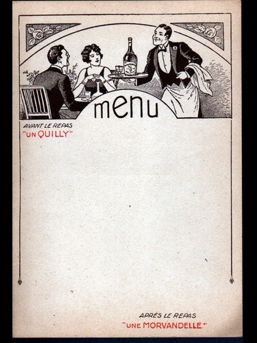 Menu liqueur morvandelle - menu,