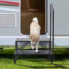 VEVOR Marchepieds pour Camping-cars 2 Marches Escabeau Caravane Charge 199,58 kg