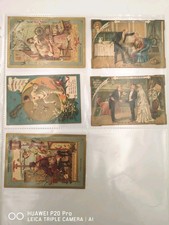 Lot 5 cartes parfumées anciennes publicitaires PHARMACIE NORMALE 