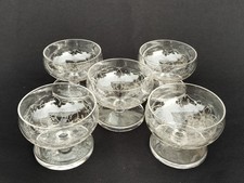 lot 5 verres cristal coupe