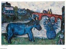 Art - Peinture - Marc Chagall - L'Ane bleu - Der blaue Esel - The blue donkey -