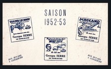 1 / 43 ème Buvard DINKY TOYS HORNBY 1953 publicitaire   / jouet ancien