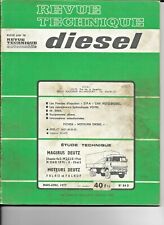 Revue technique DIESEL MAGIRUS DEUTZ 4X2 M232D19 M256D19FL K FS S RTA 84D 1977