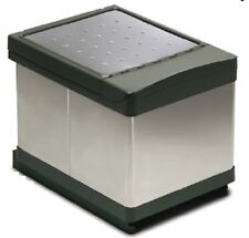 Poubelle Inox Extractible Avec Plan De Travail 2 Seaux De 16 LT.