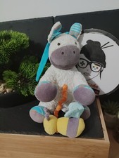 peluche musicale frison âne abeille blanc gris bleu jaune nature & Découvertes