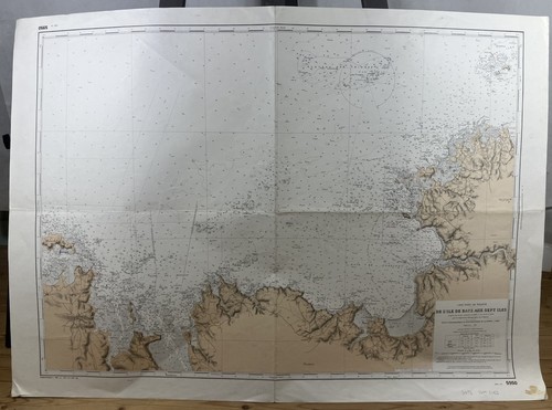 Ancienne carte marine côte - carte,