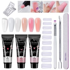 ✹Kit De Moulage D'extension D'ongles En Gel Uv À Tremper Pour Manucure À /