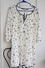 KENSIE lined white dress with