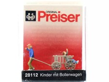 PREISER Enfant promené dans une charrette à bras - HO 1/87 - PREISER 28112