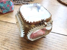 Coffret Boite A Bijoux En Verre Biseauté XIXeme Siècle Ancien