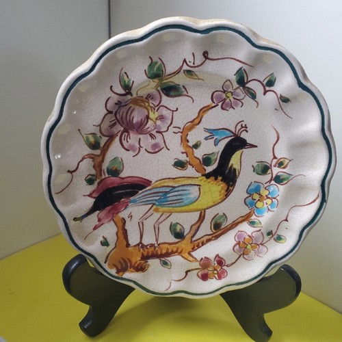 Vintage assiette oiseau - assiette,