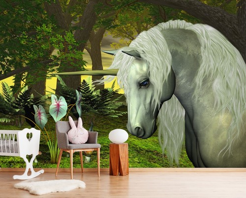 Forêt verte licorne 23 - forêt,
