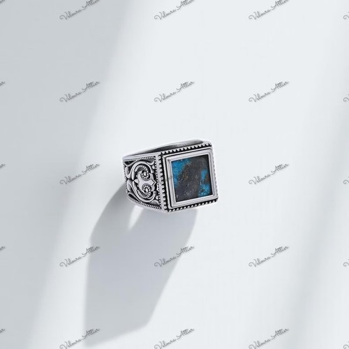 Bague homme turquoise - bague,