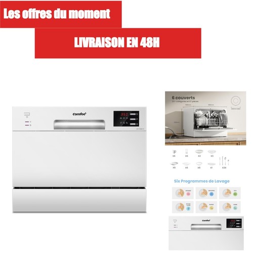 Comfee td62e lave vaisselle - td62e-w, lave-vaisselle