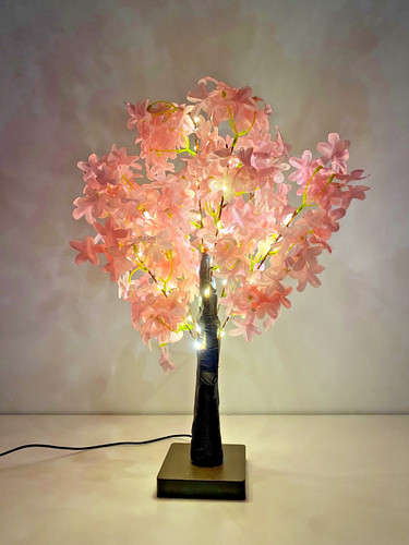 Lampe arbre japonnaise - japonnaise, rose