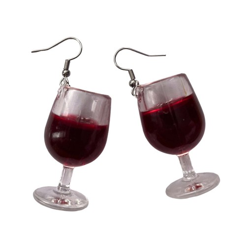 Rouge bordeaux verre boucles - rouge,