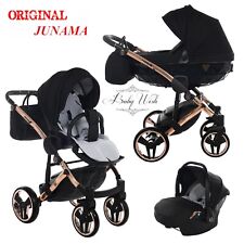 JUNAMA Diamant Individuel V2 Landau Poussette 3in1 Nacelle+Poussette +Siège Auto
